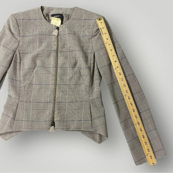 AKRIS Genoveva 100% Wool Blazer Jacket Plaid Sz 4 - Picture 8 of 14